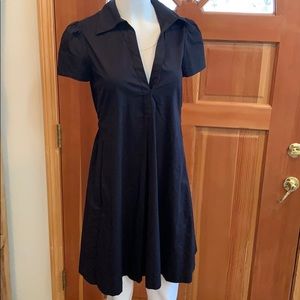 BCBG black dress - V-neck, tie waist detail